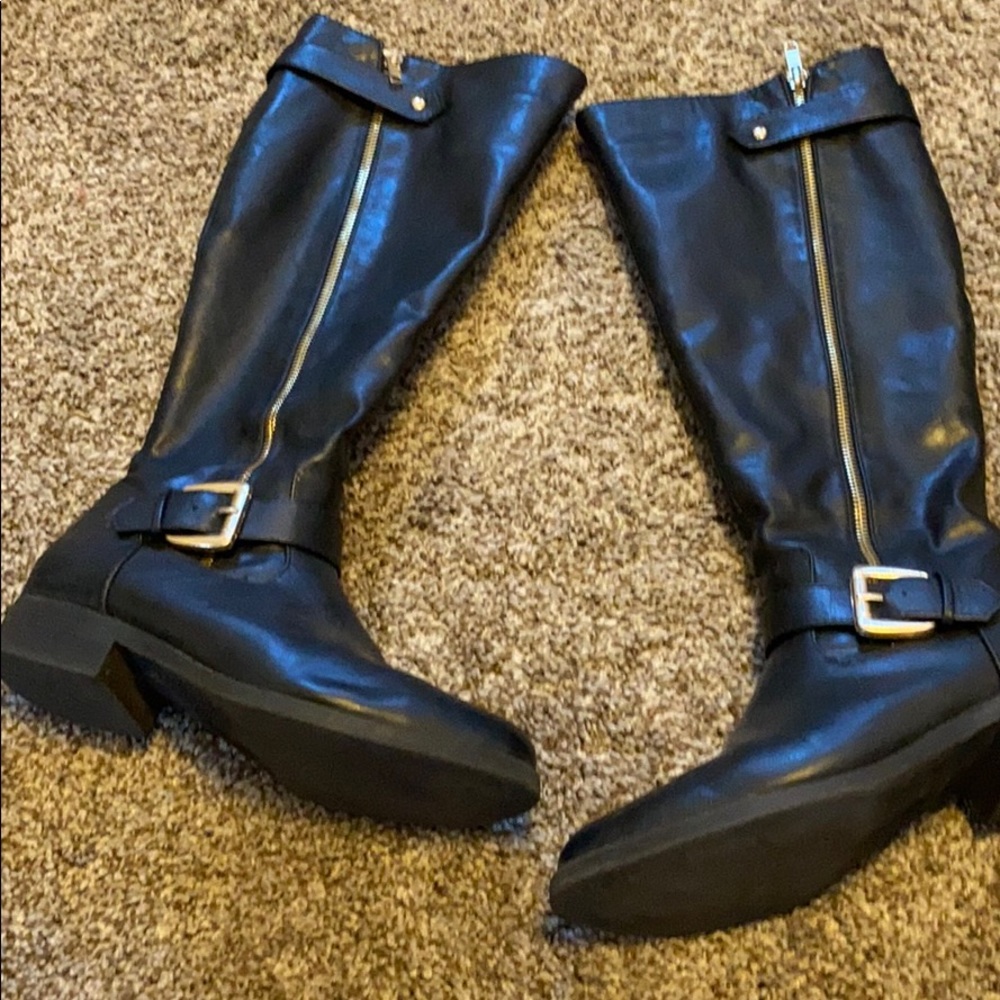 Black tall boots